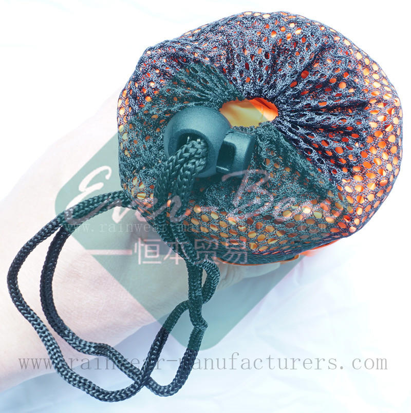 NFCL lightweight rain gear packing mesh pouch with draw cord string